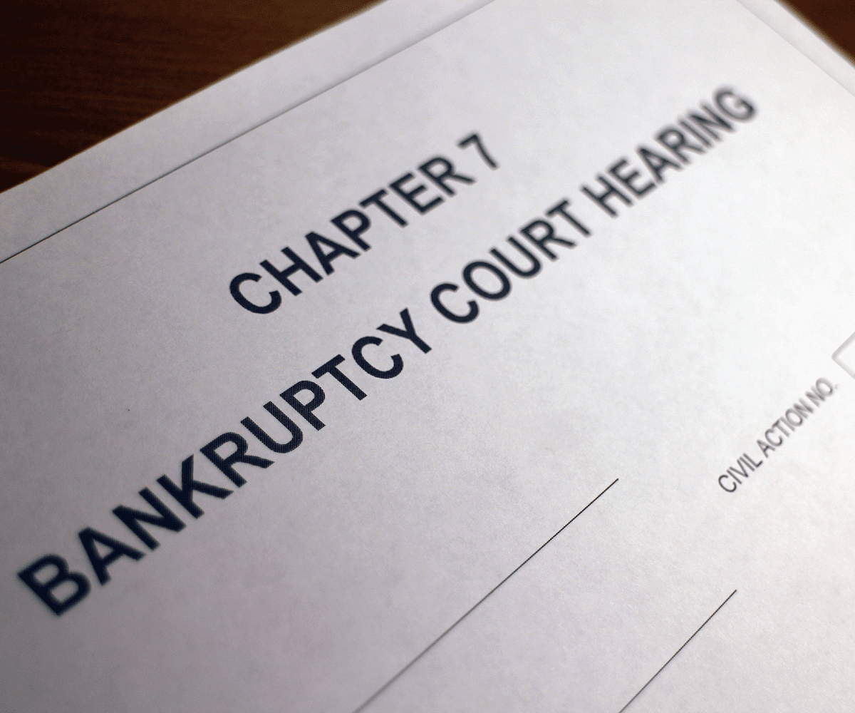 Chapter 7 bankruptcy court hearing document.