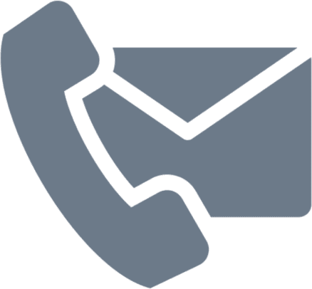 Phone and envelope communication icon.