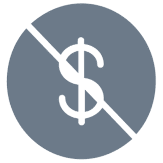 No dollar sign symbol in circle.